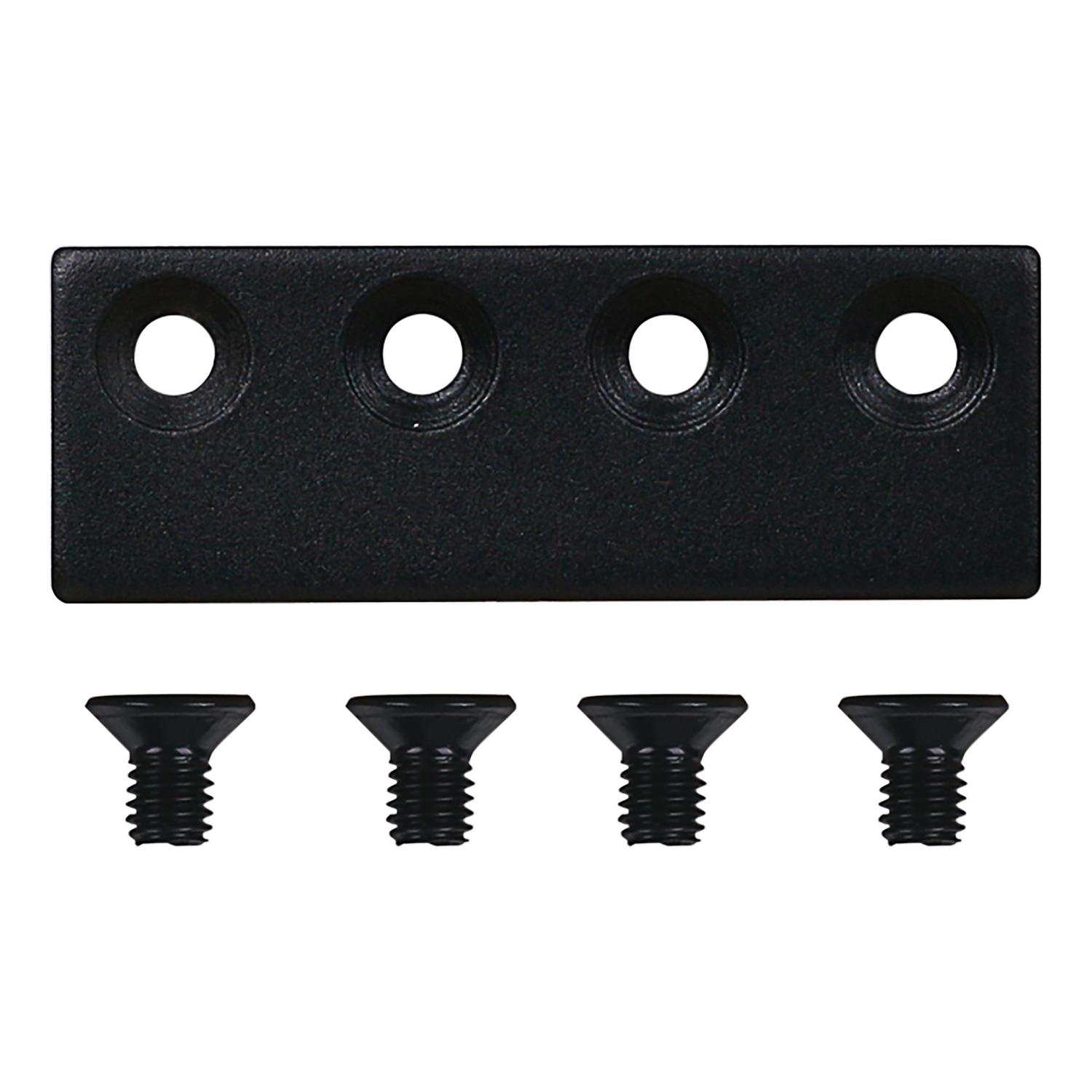 National Hardware 3-1/8 in. L Matte Black Steel Sliding Door Hardware Connecting Adapter 1 pk