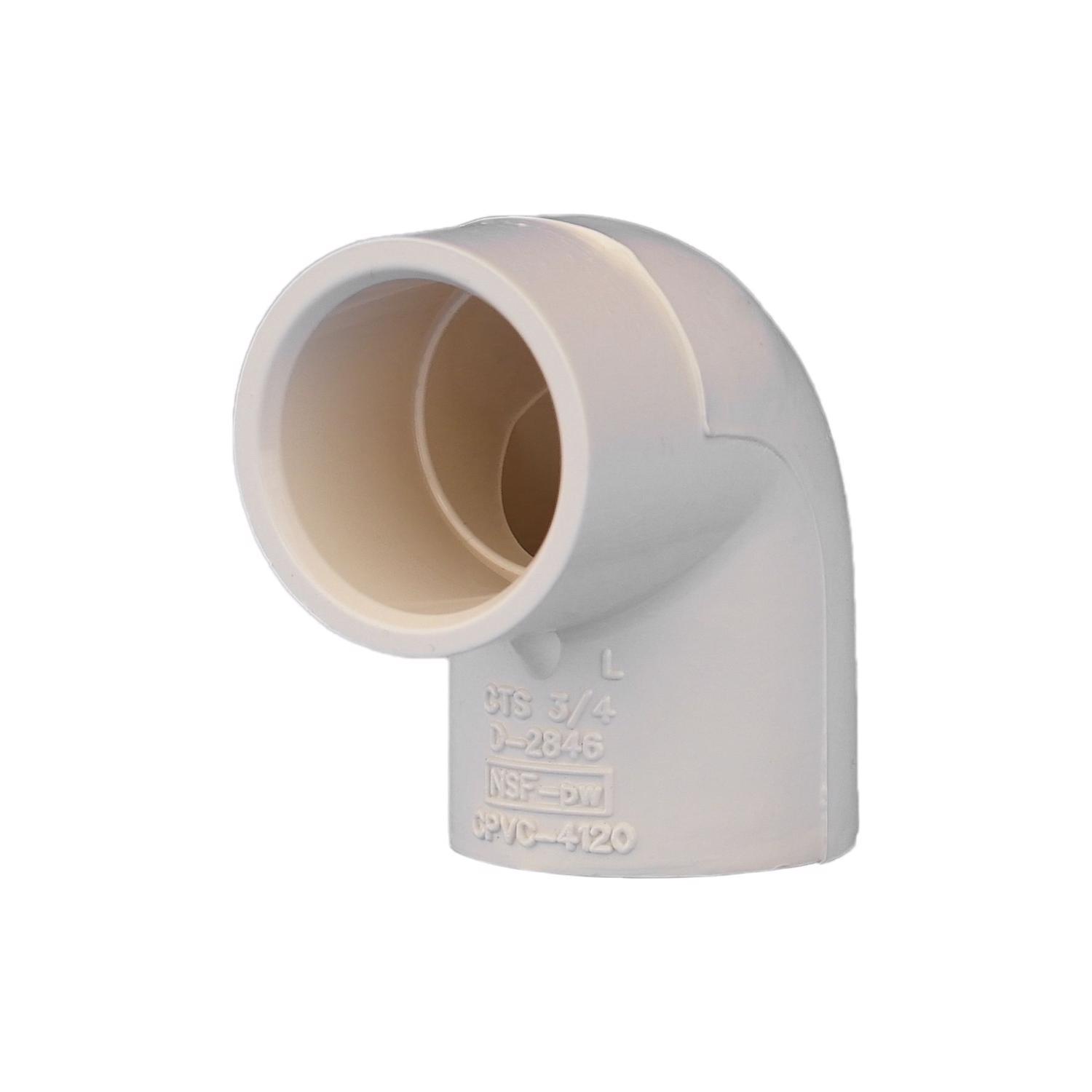 Charlotte Pipe FlowGuard 3/4 in. Hub X 3/4 in. D Hub CPVC 90 Degree Elbow 1 pk