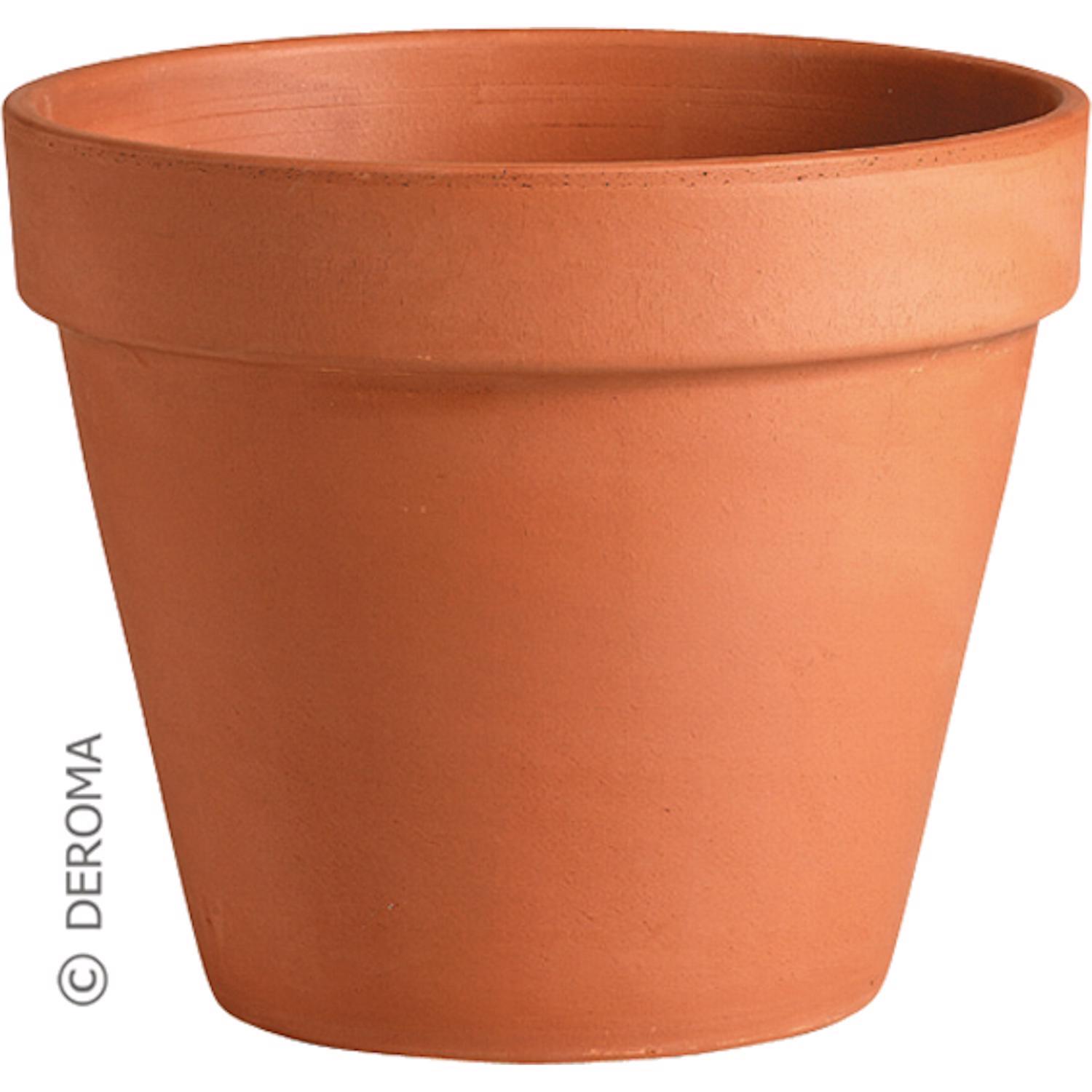 Deroma 10 in. H X 12 in. D Clay Traditional Planter Terracotta