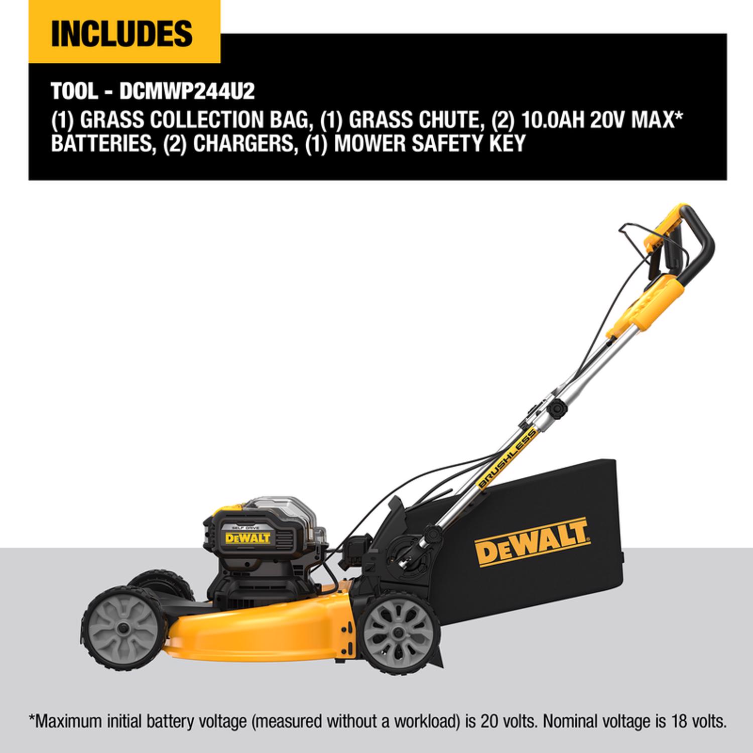 DEWALT 20V MAX DCMWSP244U2 21 in. 20 V Battery Self Propelled Lawn