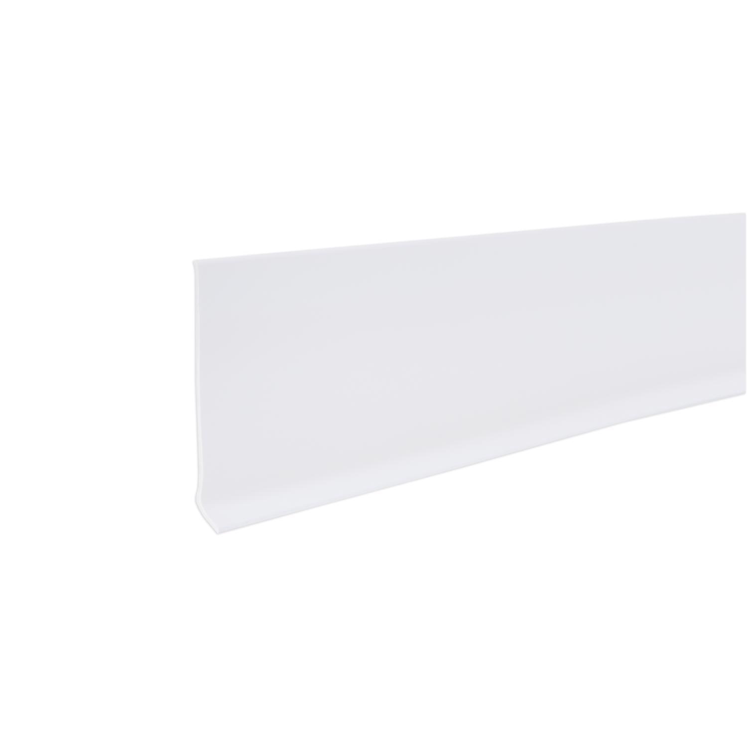 M-D Building Products 4 in. H X 0.08 in. W X 20 ft. L Self-Stick Snow White Vinyl Wall Base
