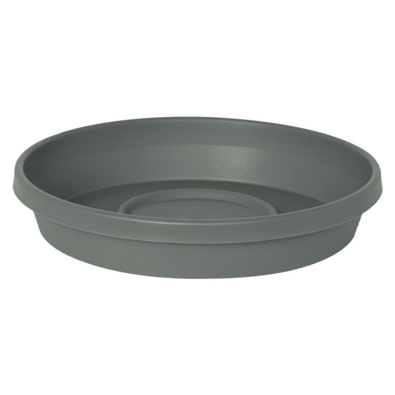Bloem Terra 1.5 in. H X 7.5 in. W X 6.5 in. D Plastic Traditional Plant Saucer Basil