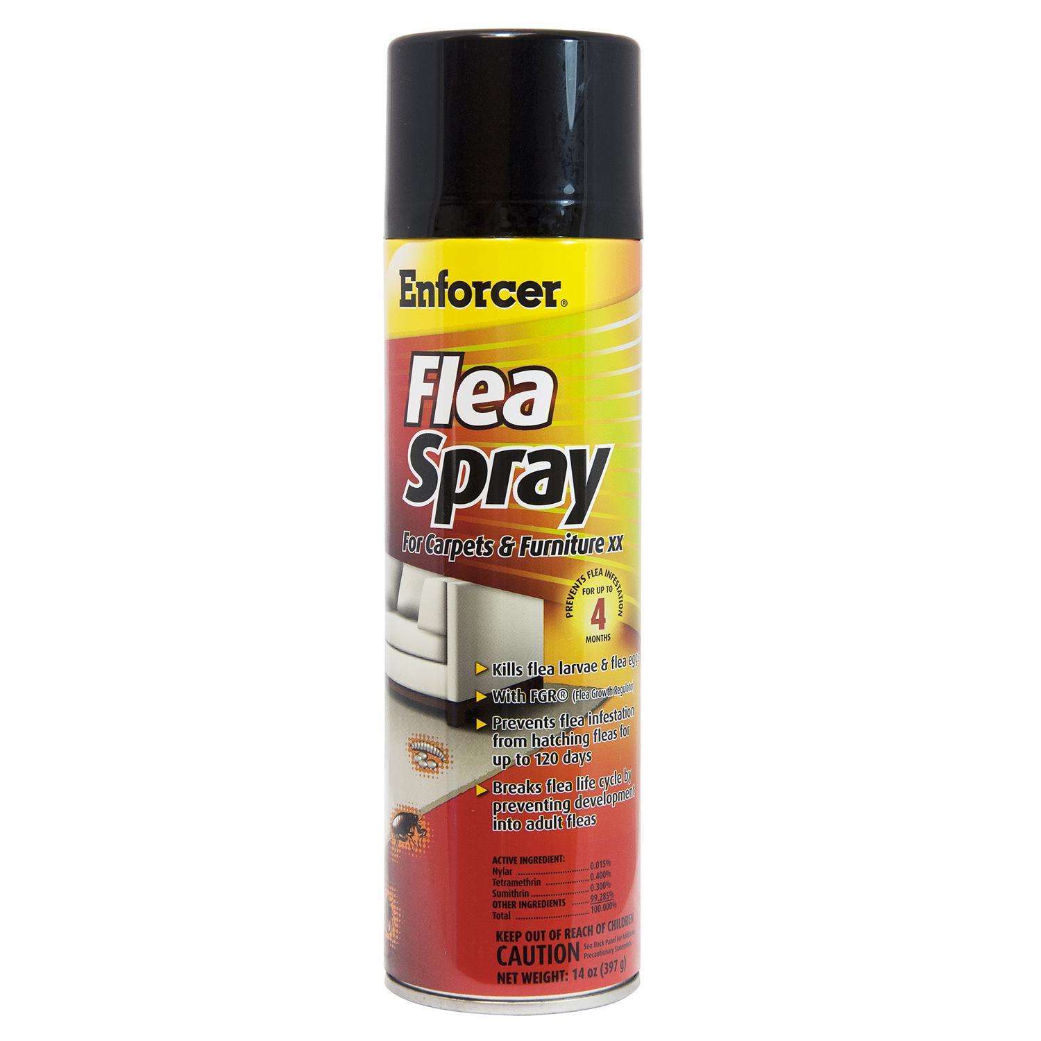 Enforcer Flea Spray For Carpets & Furniture Insect Killer Liquid 14 Oz