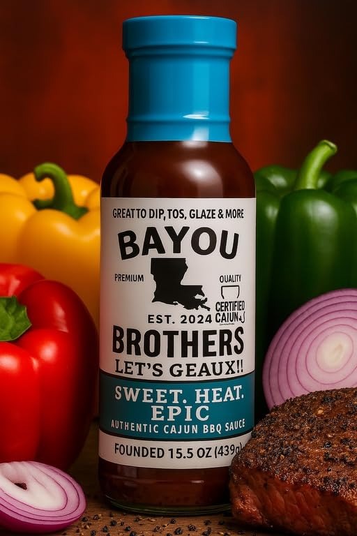 Bayou Brothers Lets Geaux Sweet Heat Epic Authentic Cajun BBQ Sauce