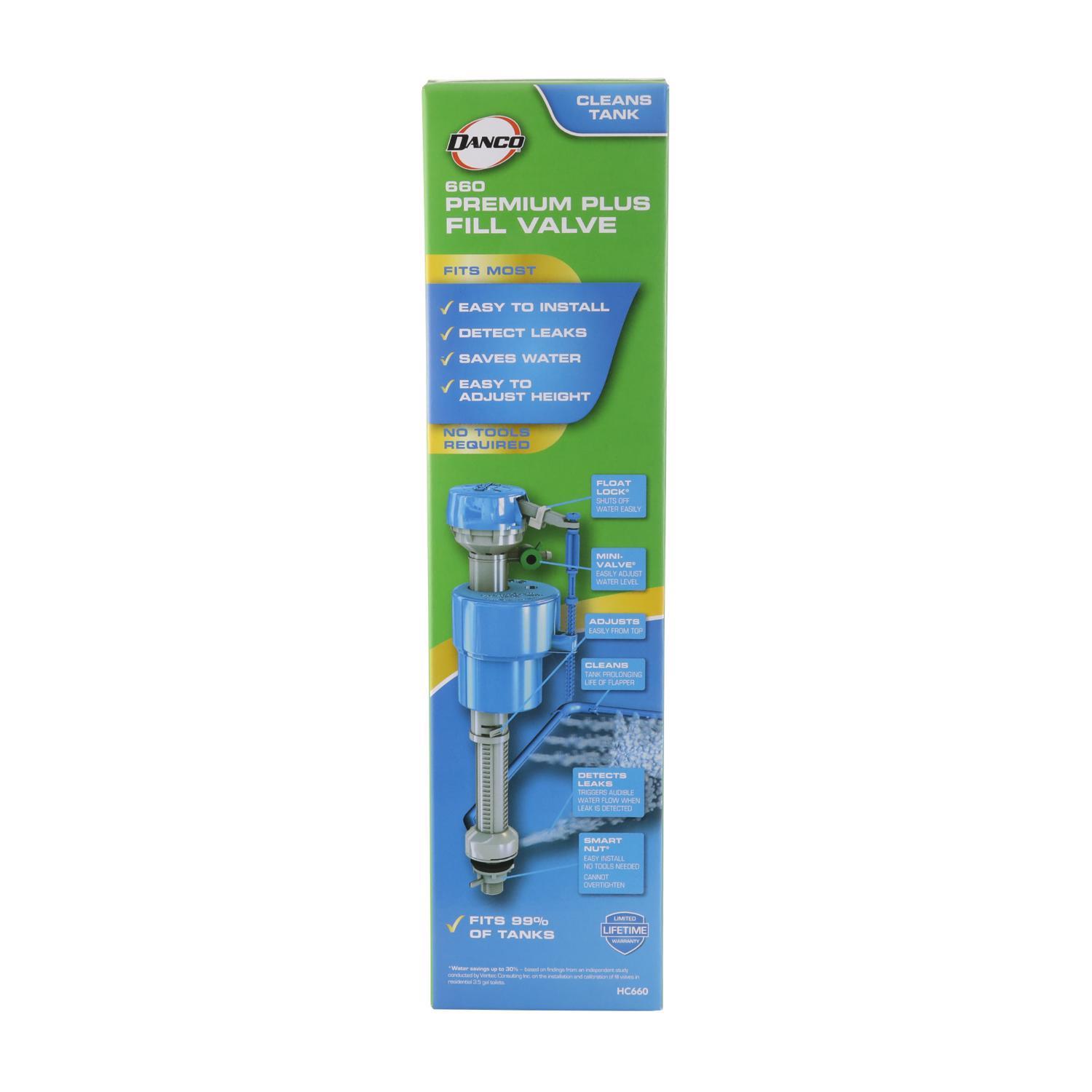Danco HydroClean Fill Valve Blue/Gray Plastic