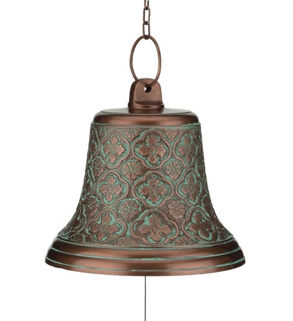 Regal Art & Gift Garden Bell, Copper Patina, 32.75 in.