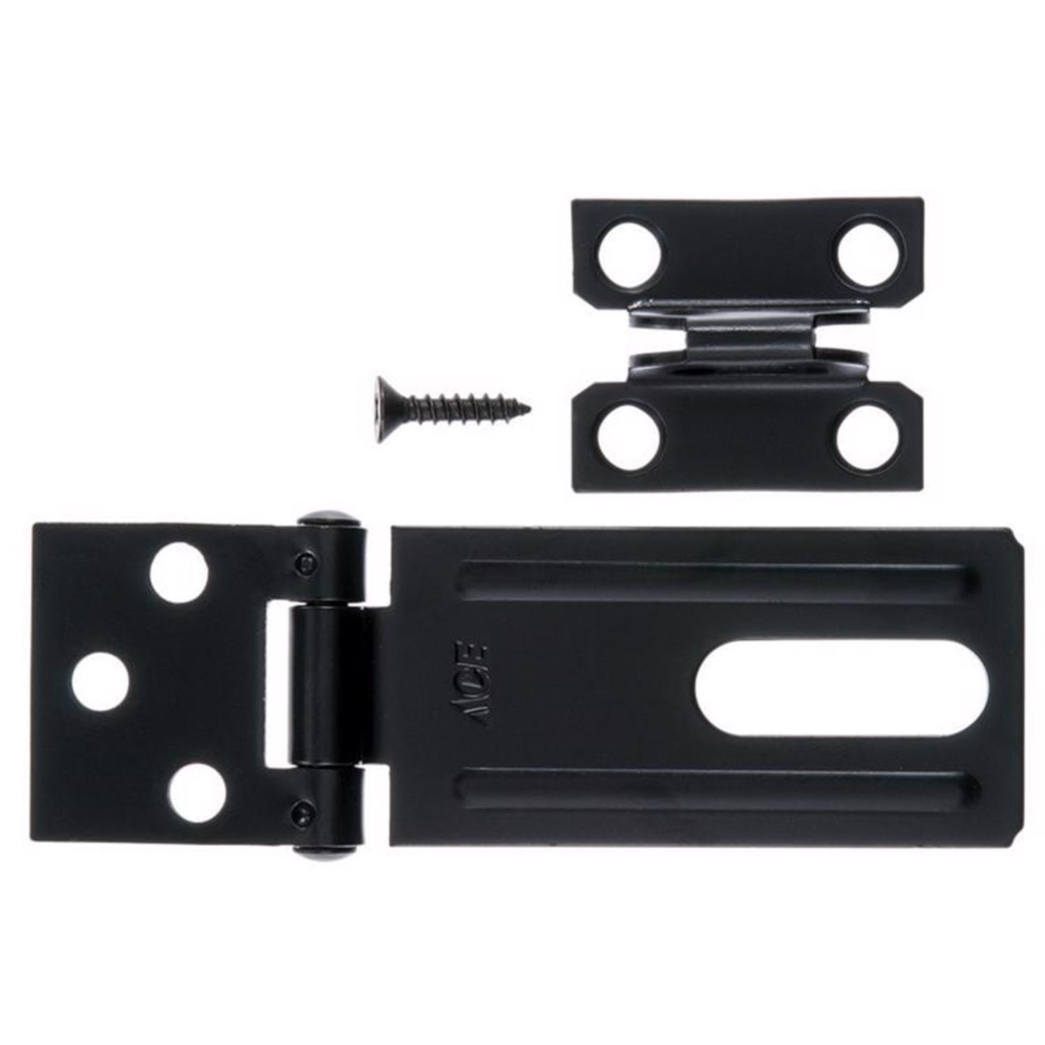 Ace Black Steel 3-1/4 in. L Fixed Staple Safety Hasp