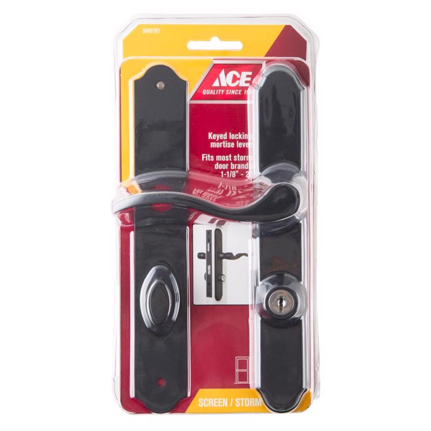Ace Matte Black Metal Mortise Latch 1 pk