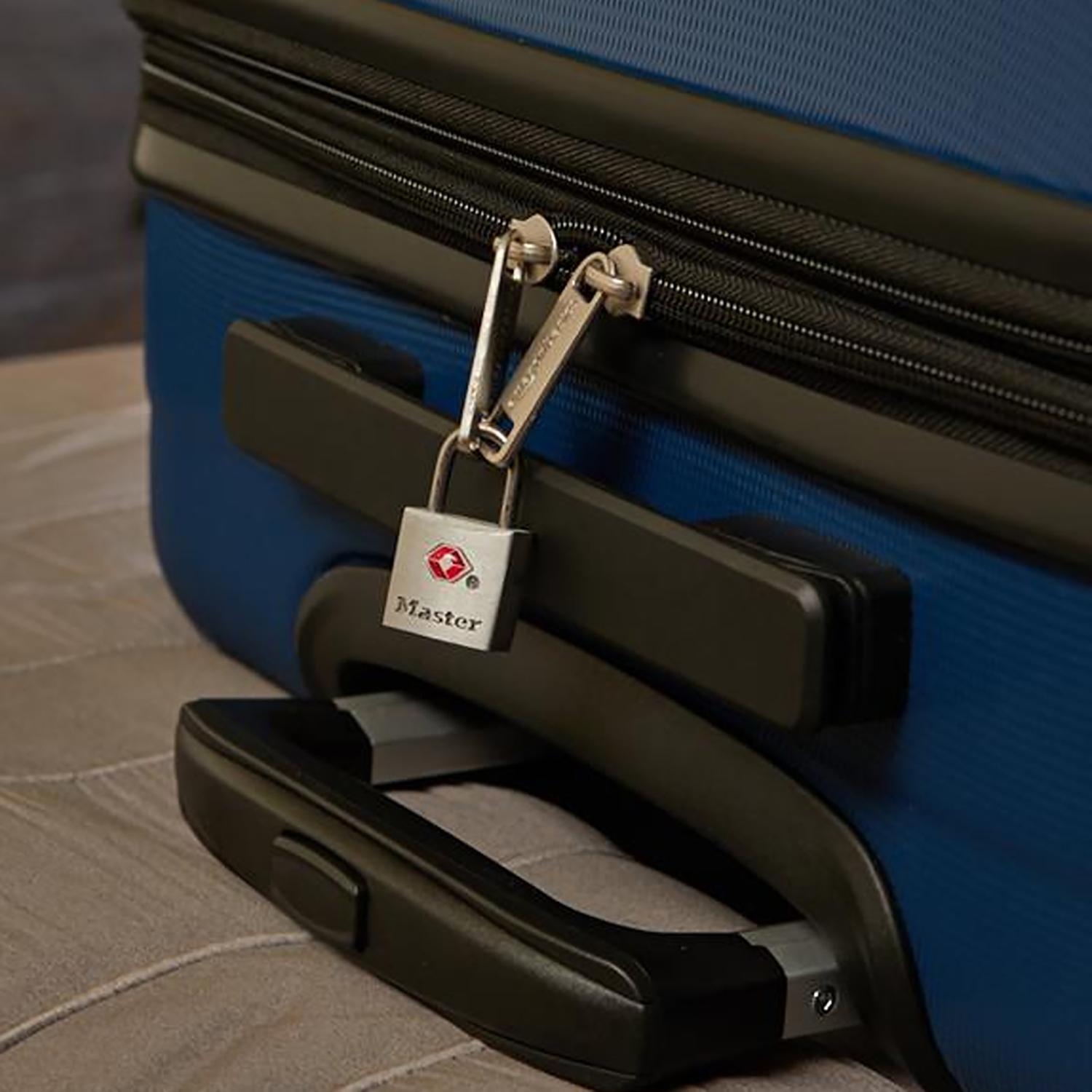 Master Lock 7/8 in. H X 7/16 in. W X 7/8 in. L Steel Key Luggage Lock
