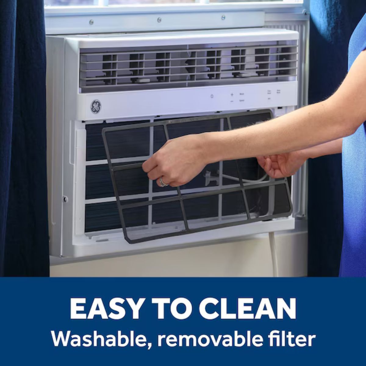GE Extra Large Room Window Air Conditioner with Heater, Remote Included ( 240-Volt, 24000-BTU )