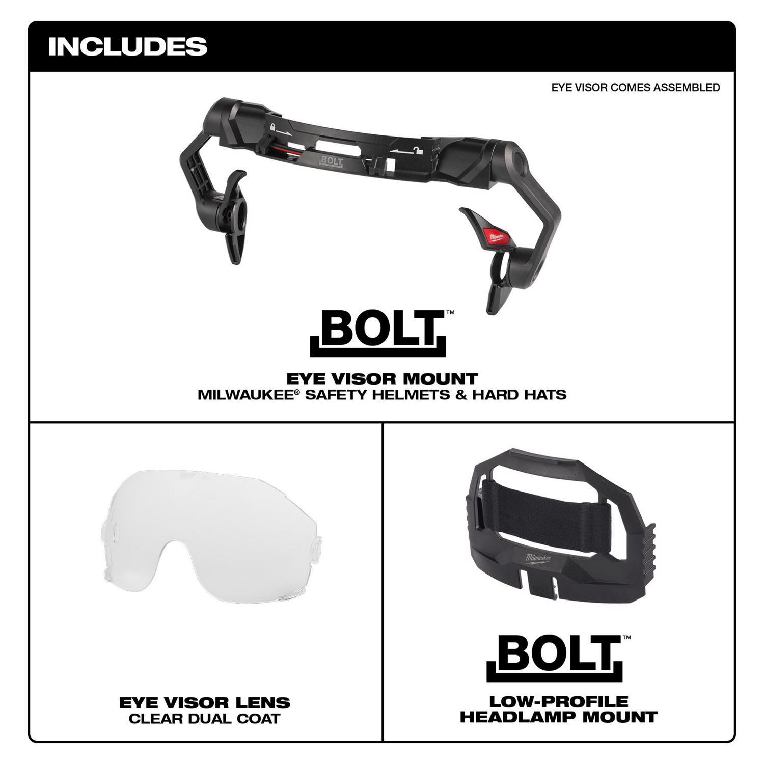 Milwaukee Bolt Anti-Fog PPE Protective Glasses Clear Lens Black Frame 1 each