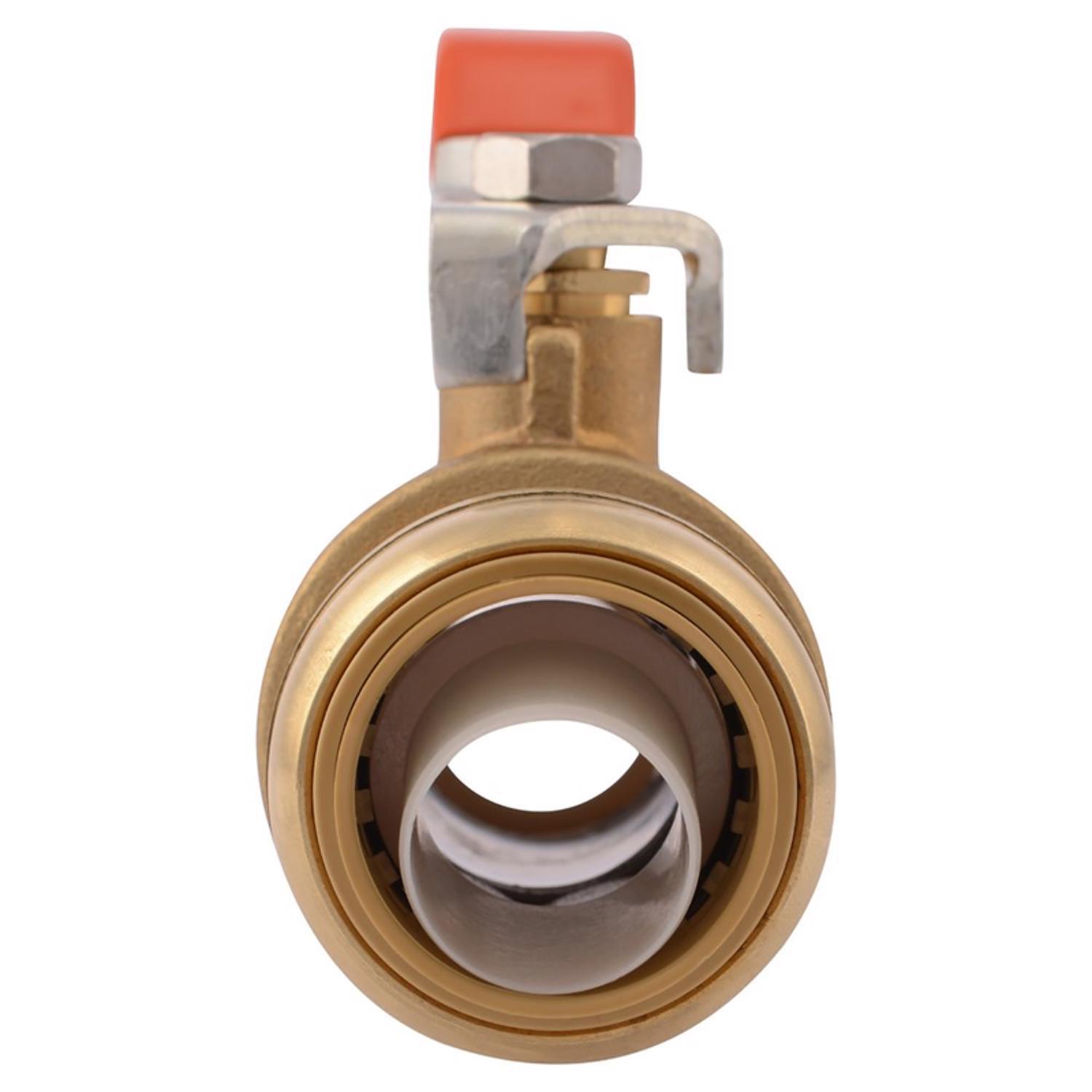 SharkBite 1 in. Brass Push Fit Ball Valve Lever For Potable Water