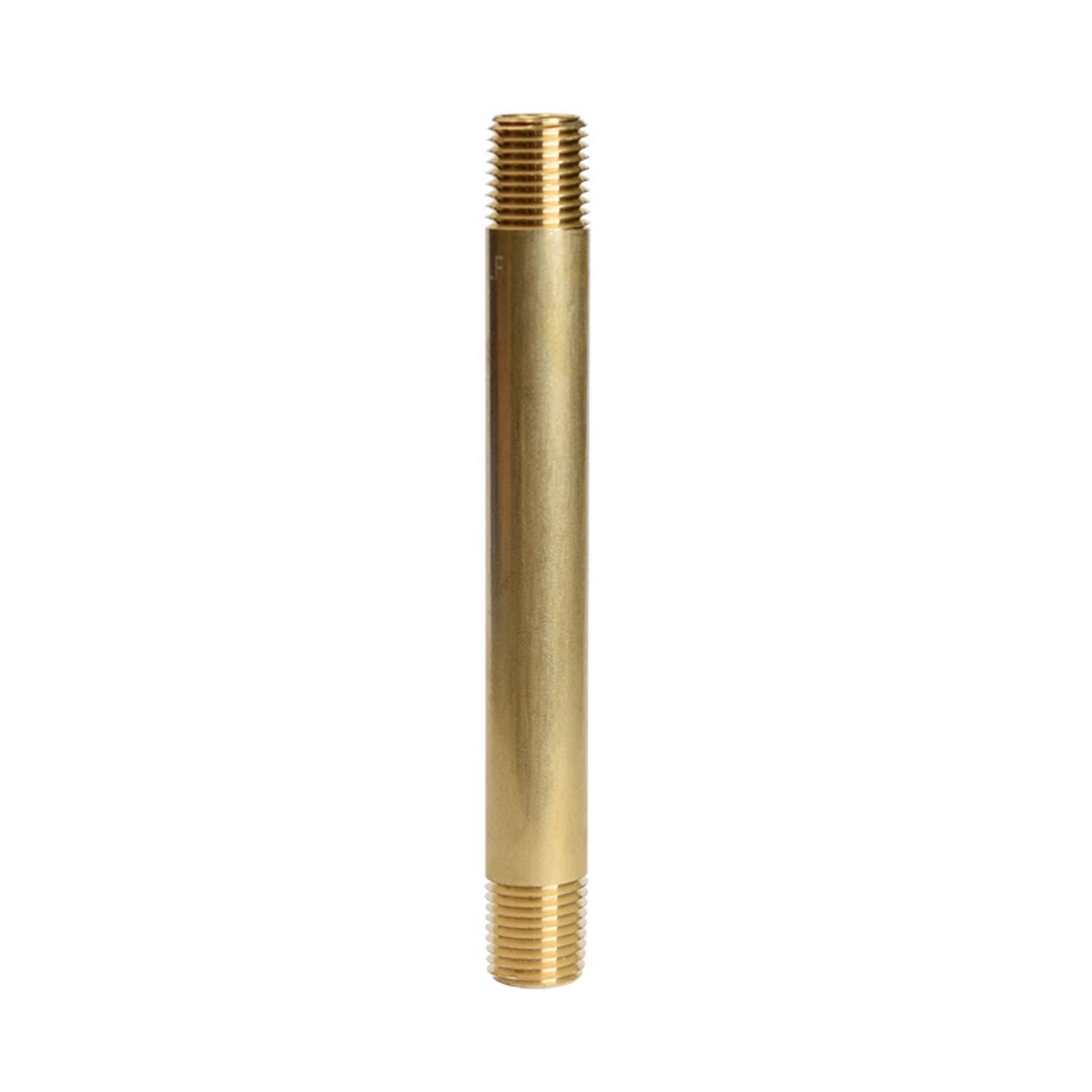 ATC 1/4 in. MPT 1/4 in. D MPT Yellow Brass Nipple 4-1/2 in. L