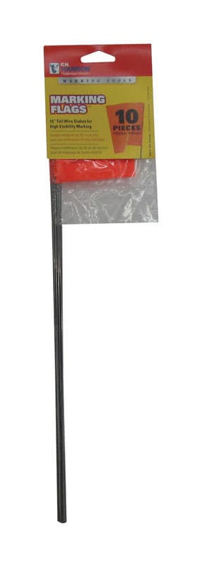 C.H. Hanson 15 in. Orange Marking Flags Polyvinyl 10 pk