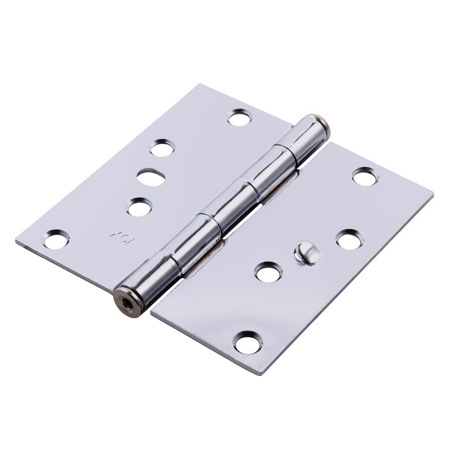 Ace 4 in. L Chrome Residential Door Hinge 3 pk