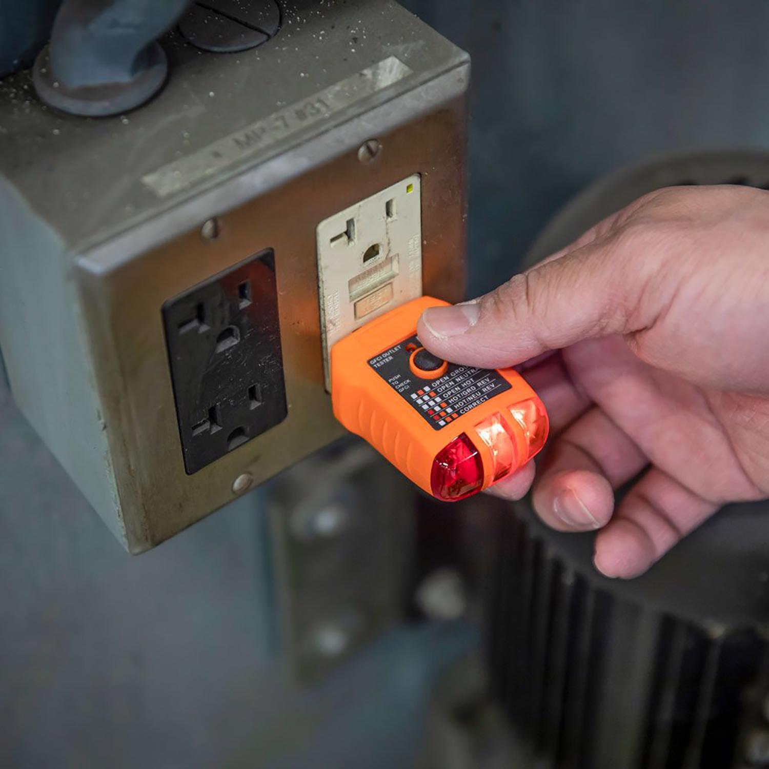 Klein Tools LED GFCI Receptacle Tester 1 pk
