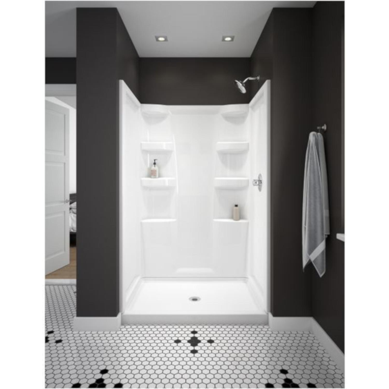Delta Hycroft 4.5 in. H X 34 in. W X 48 in. L White Shower Base Stine
