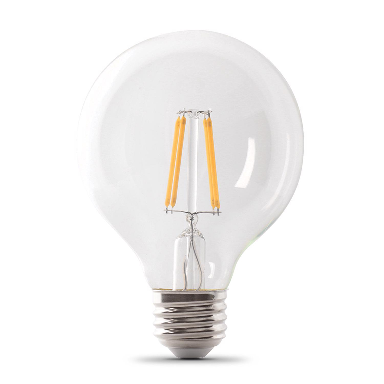 Feit G25 E26 (Medium) Filament LED Bulb Soft White 100 Watt Equivalence 1 pk