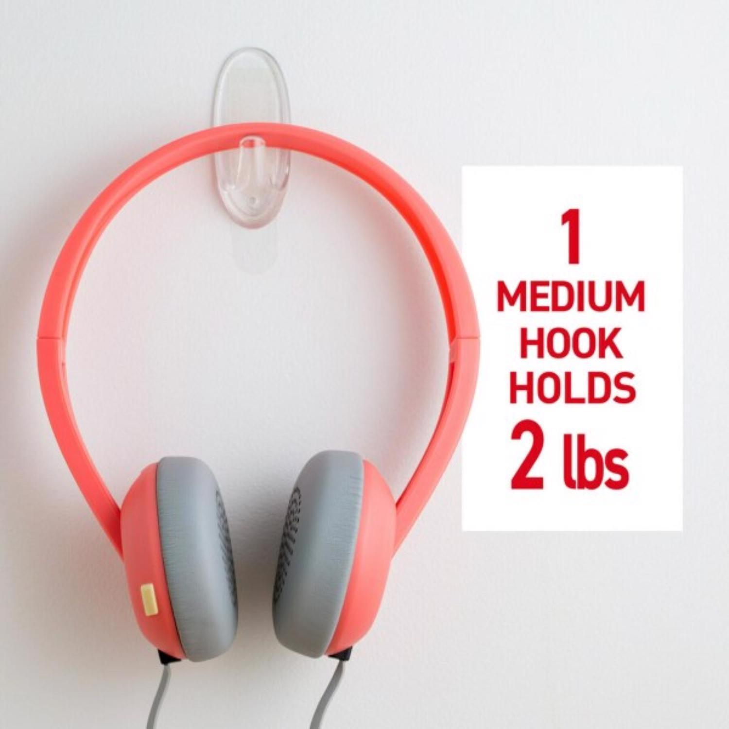 3M Command Medium Plastic Hook 1.625 in. L 2 pk