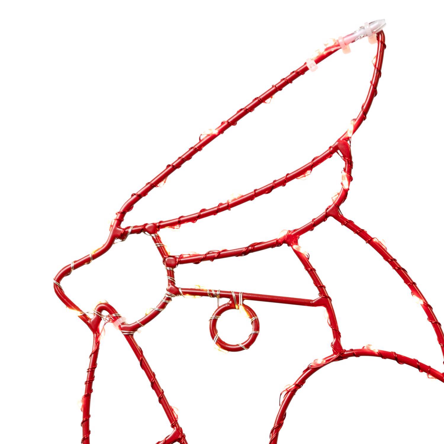 Celebrations LED Red Cardinal Silhouette 15 in. Hanging Decor