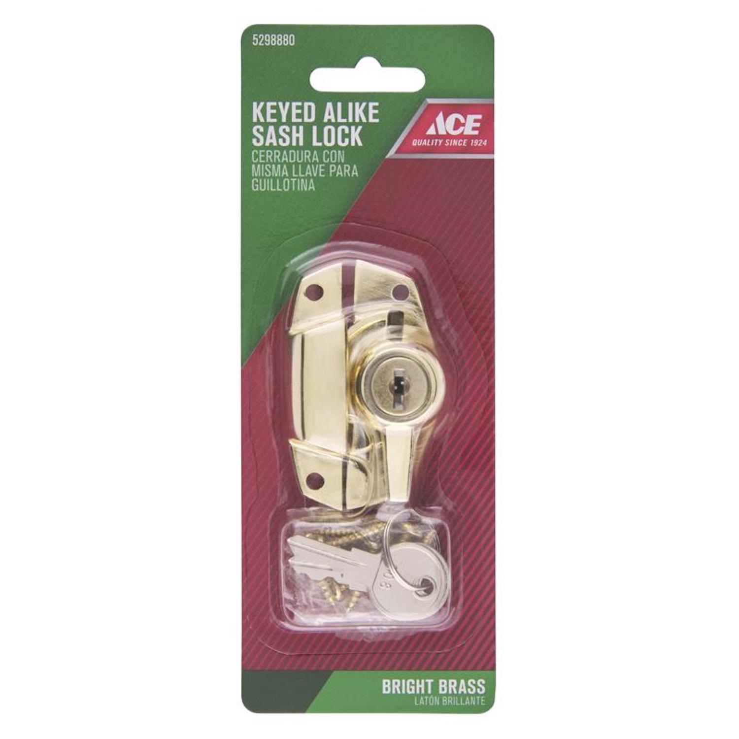 Ace Brass Keyed Sash Lock 1 pk