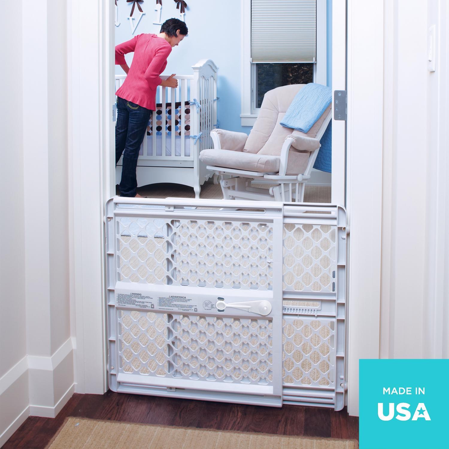 North States Gray 26 in. H X 26-42 in. W Plastic Child Safety Gate