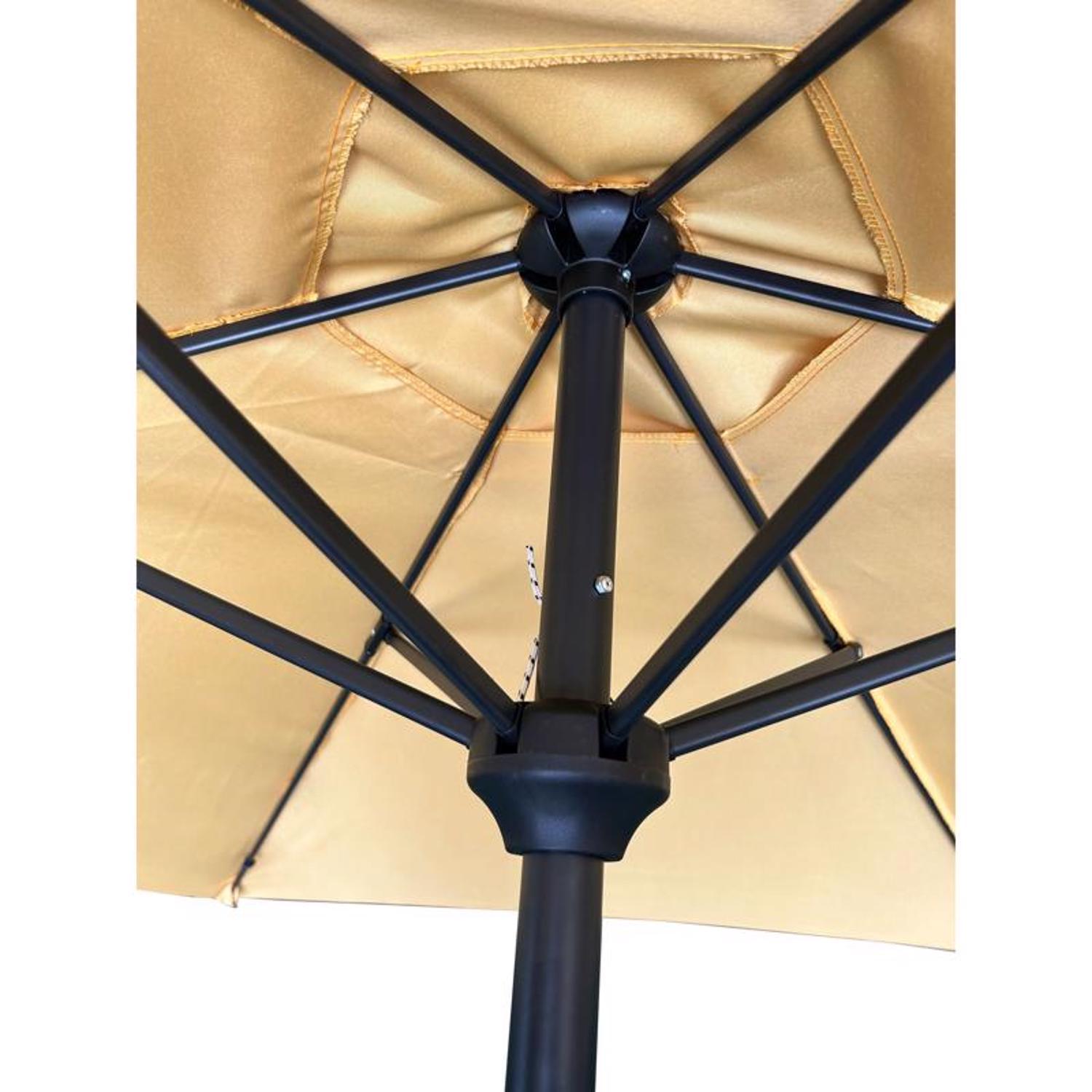 Living Accents 9 ft. Tiltable Yellow Market Umbrella