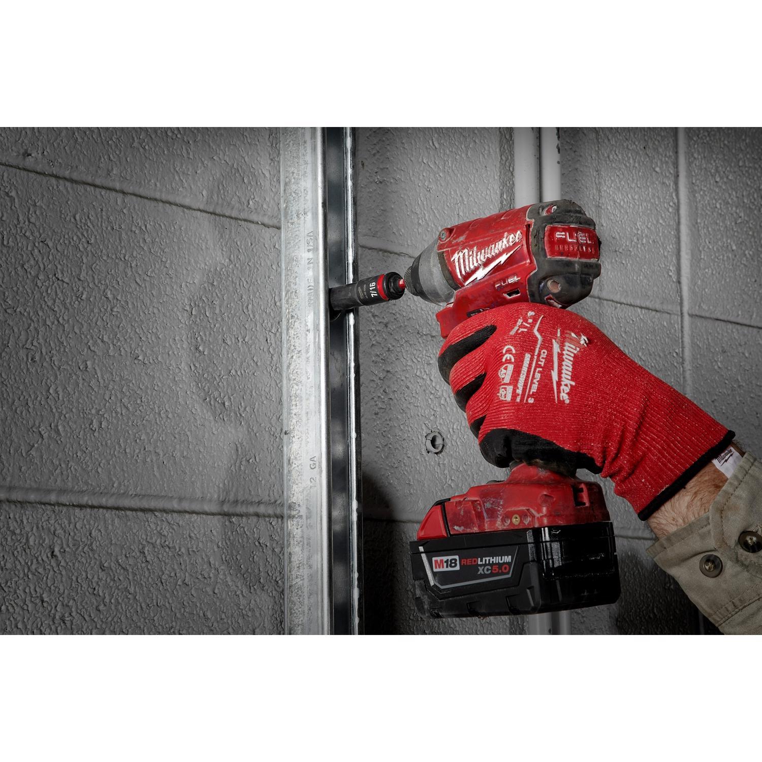 Milwaukee Shockwave Square 3/8 in. X 2 in. L Socket Adapter Steel 1 pc