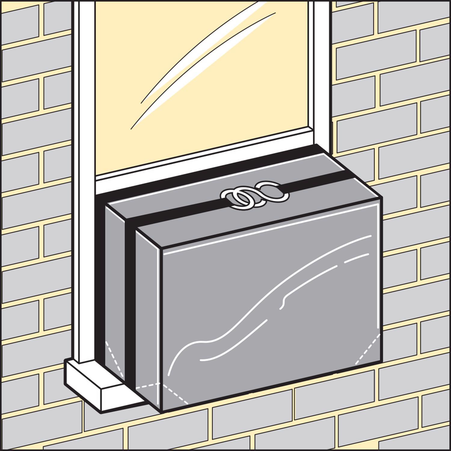 M-D Building Products 22 in. H X 27 in. W Rectangle Outdoor Window Air Conditioner Cover