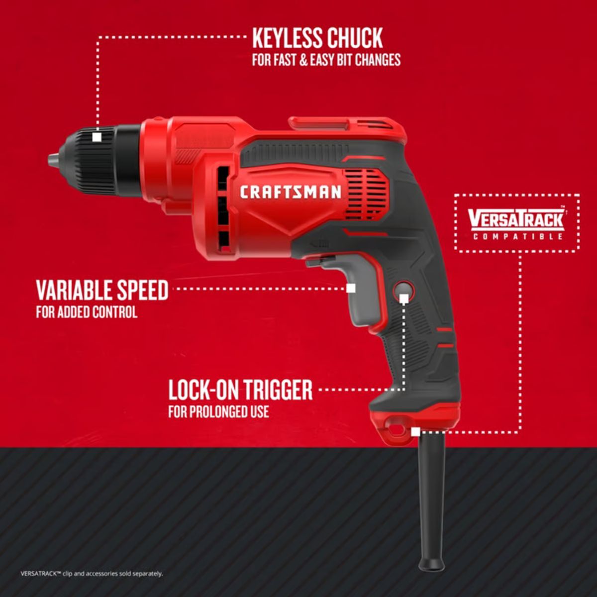 Craftsman 7 amps 3/8 in. Corded Drill Driver