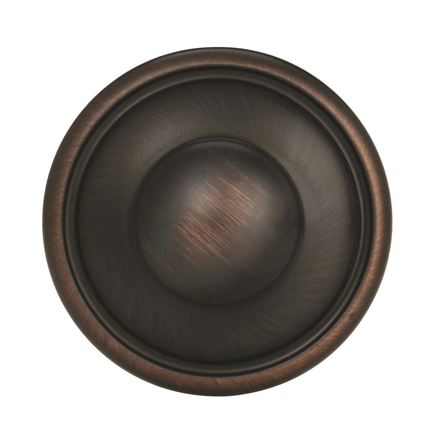 Amerock Allison Round Cabinet Knob 1-3/16 in. D 1-1/16 in. Oil Rubbed Bronze 1 pk