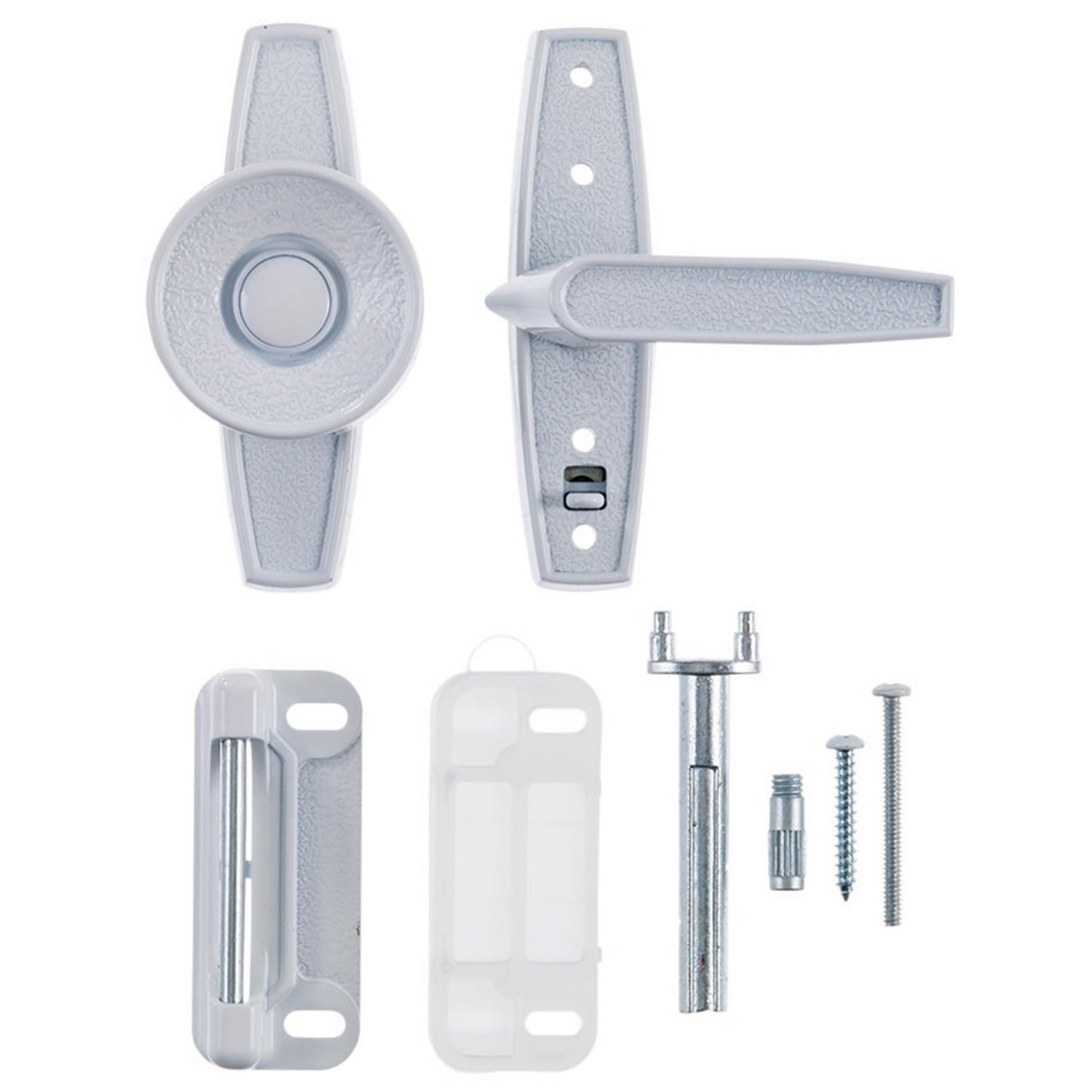 Ace Assorted White Steel Universal Knob Latch 1 pk