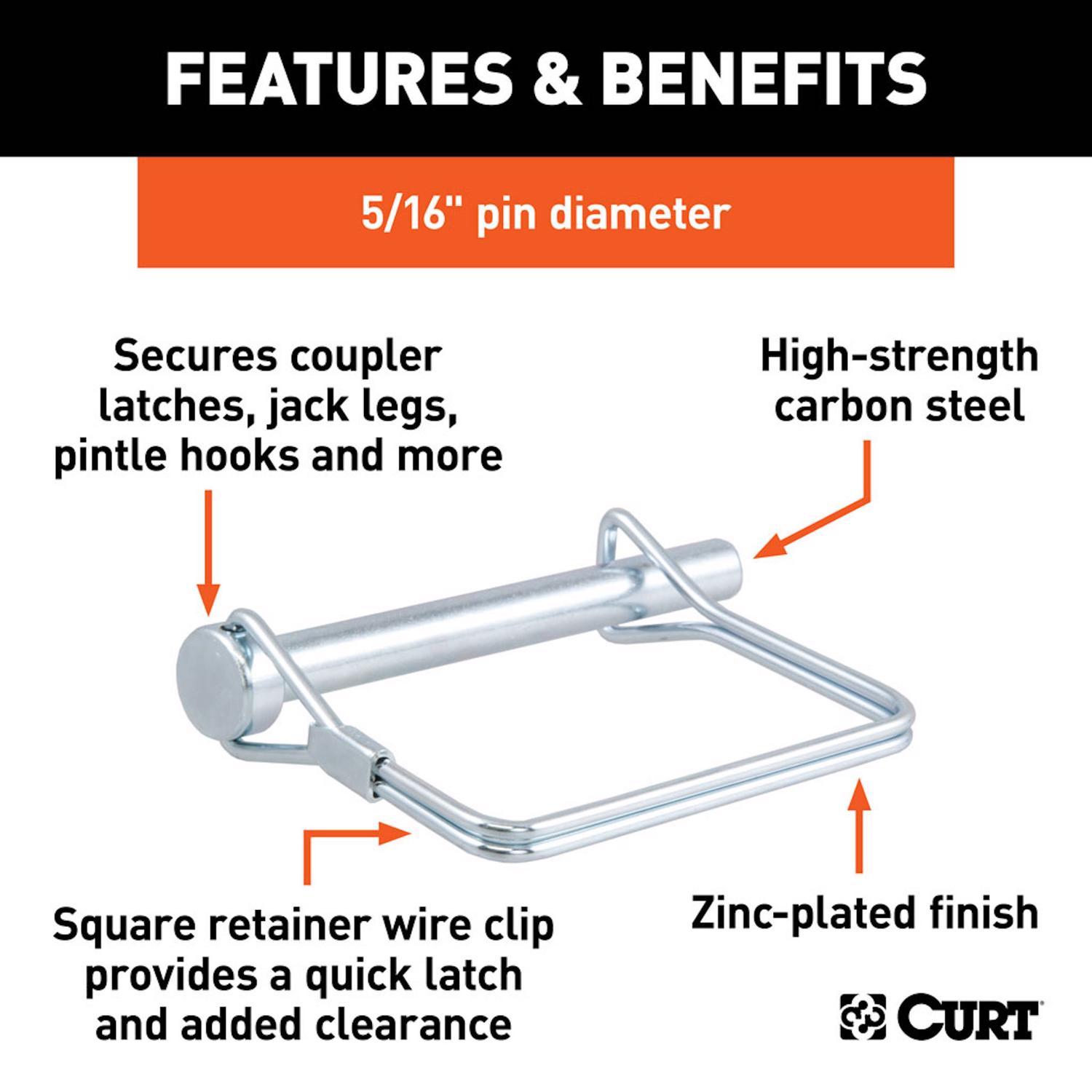 CURT 5/16"D x 3"L Safety Pin