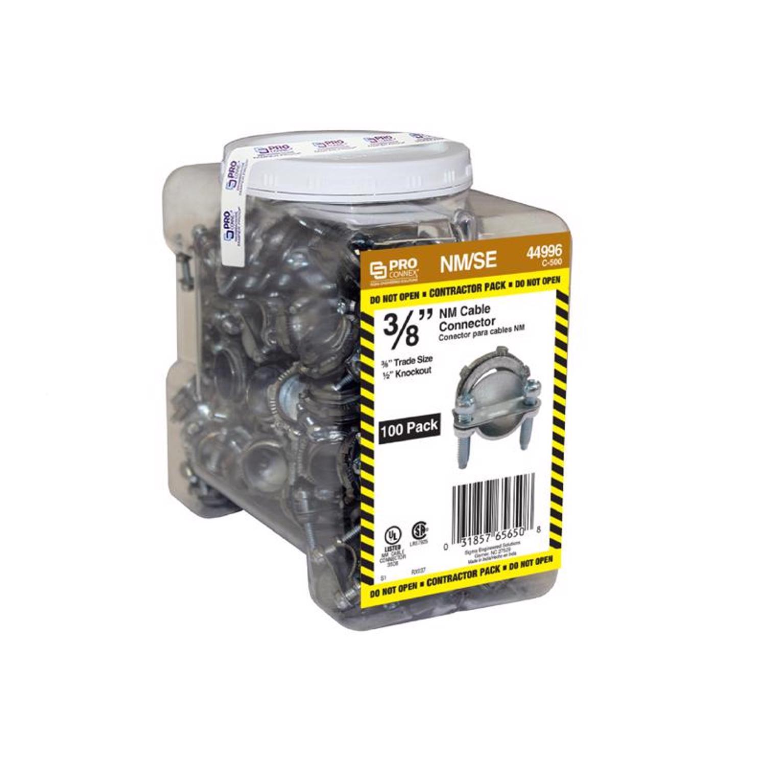 Sigma Engineered Solutions ProConnex NM/SE Clamp Cable Connector 1/2 in. D 100 pk