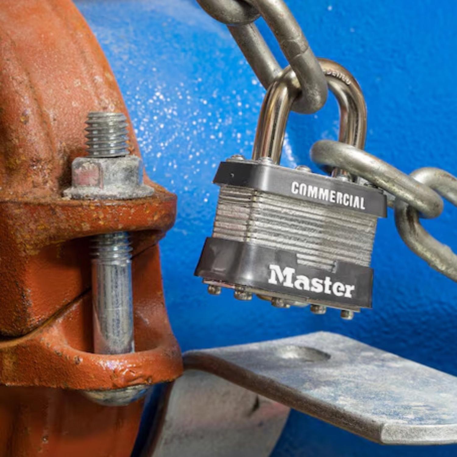 Master Lock 1-5/16 in. H X 1 in. W X 1-3/4 in. L Steel 4-Pin Cylinder Exterior Padlock
