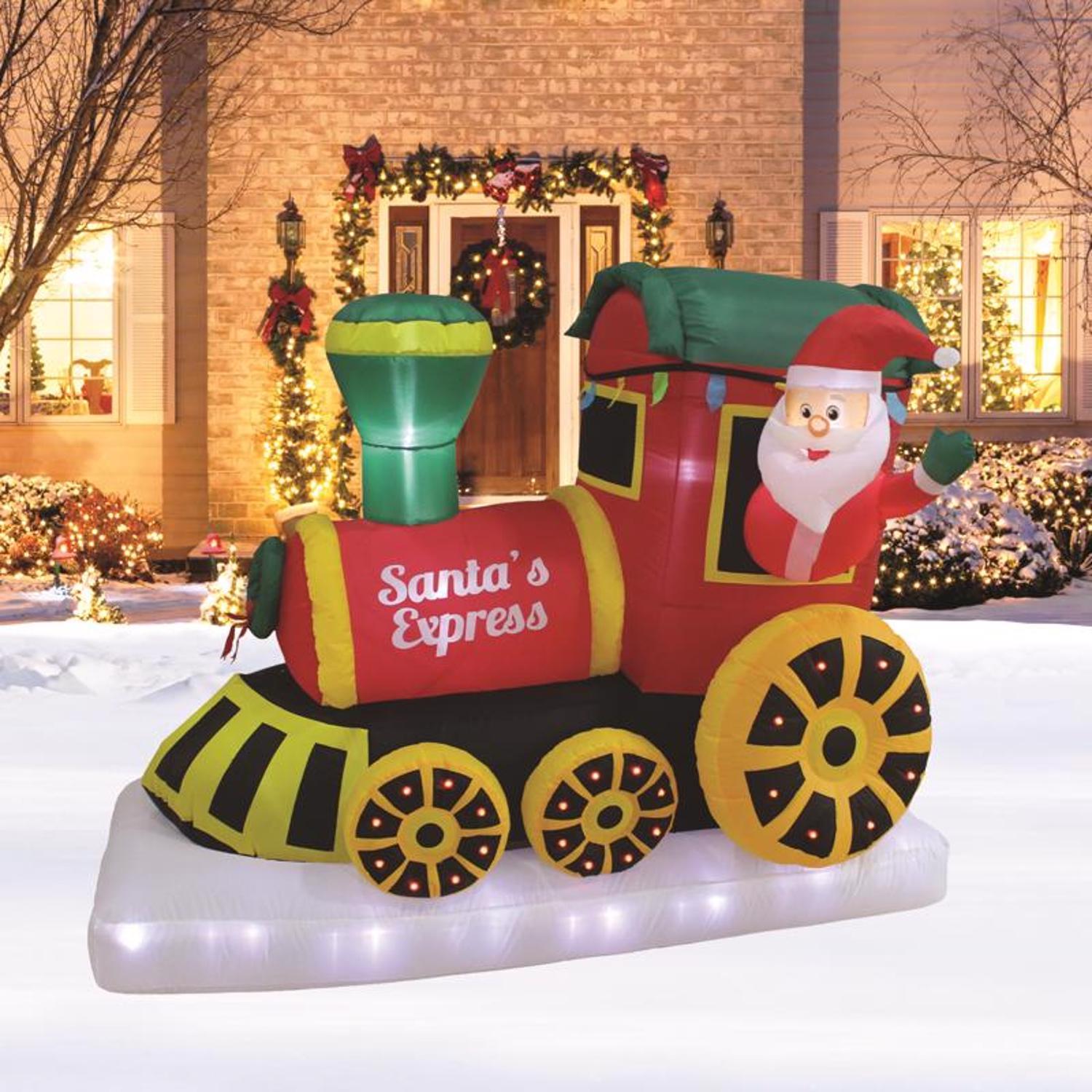 A Holiday Company LED Santa's Express Train 11 ft. Inflatable
