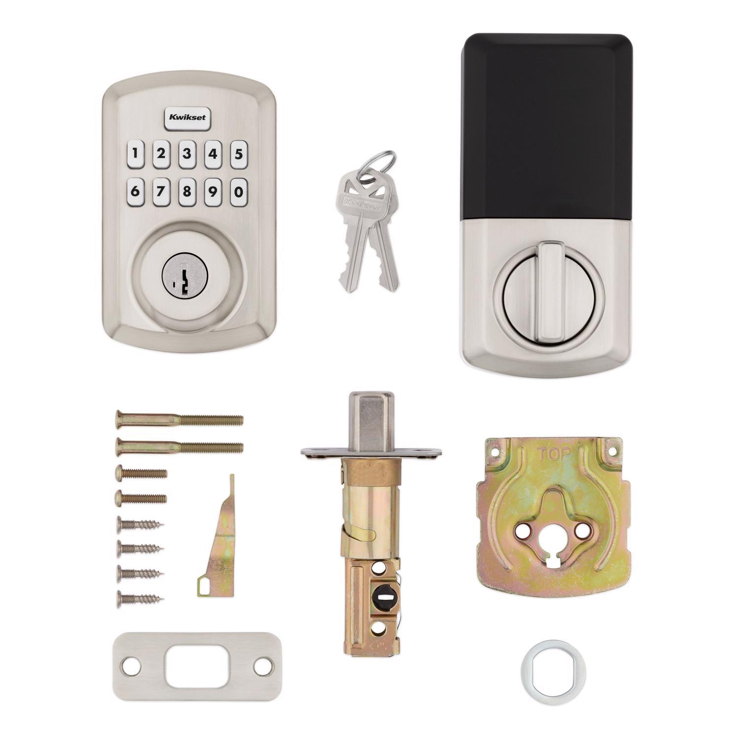 Kwikset SmartCode Satin Nickel Zinc Electronic Deadbolt Stine Home