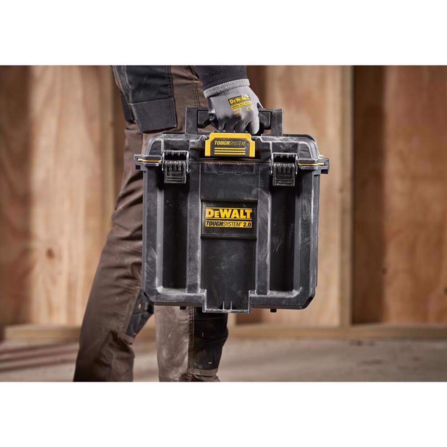 DeWalt ToughSystem 2.0 15.3 in. Deep Half Tool Box Black/Yellow