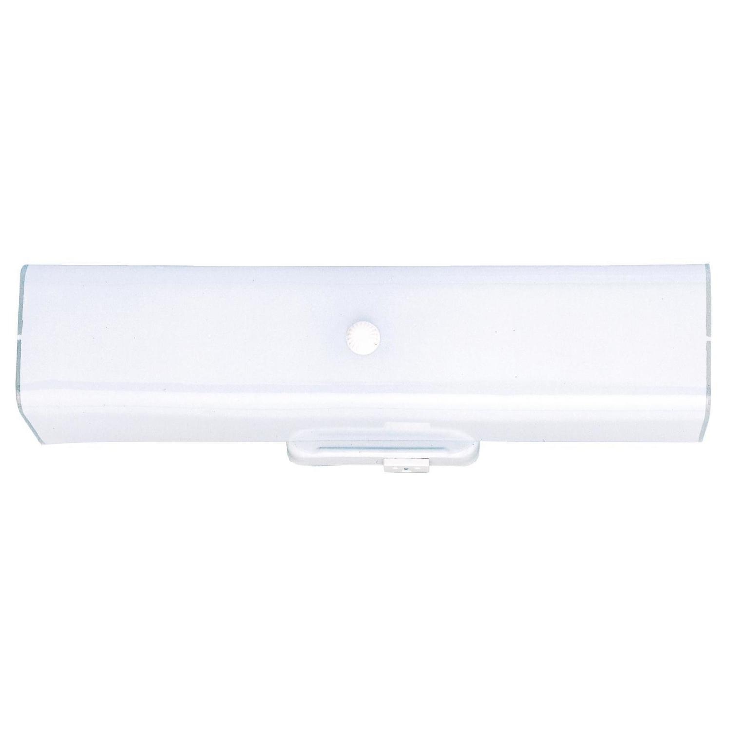 Westinghouse White 2 Lights Incandescent Bathroom Channel Fixture Wall Mount