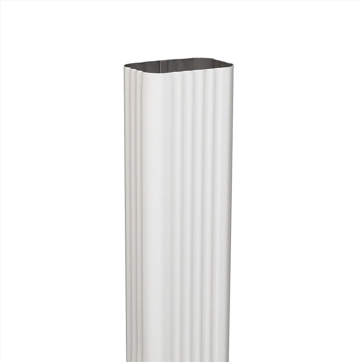 Amerimax 2 in. H X 3 in. W X 120 in. L White Aluminum K Downspout