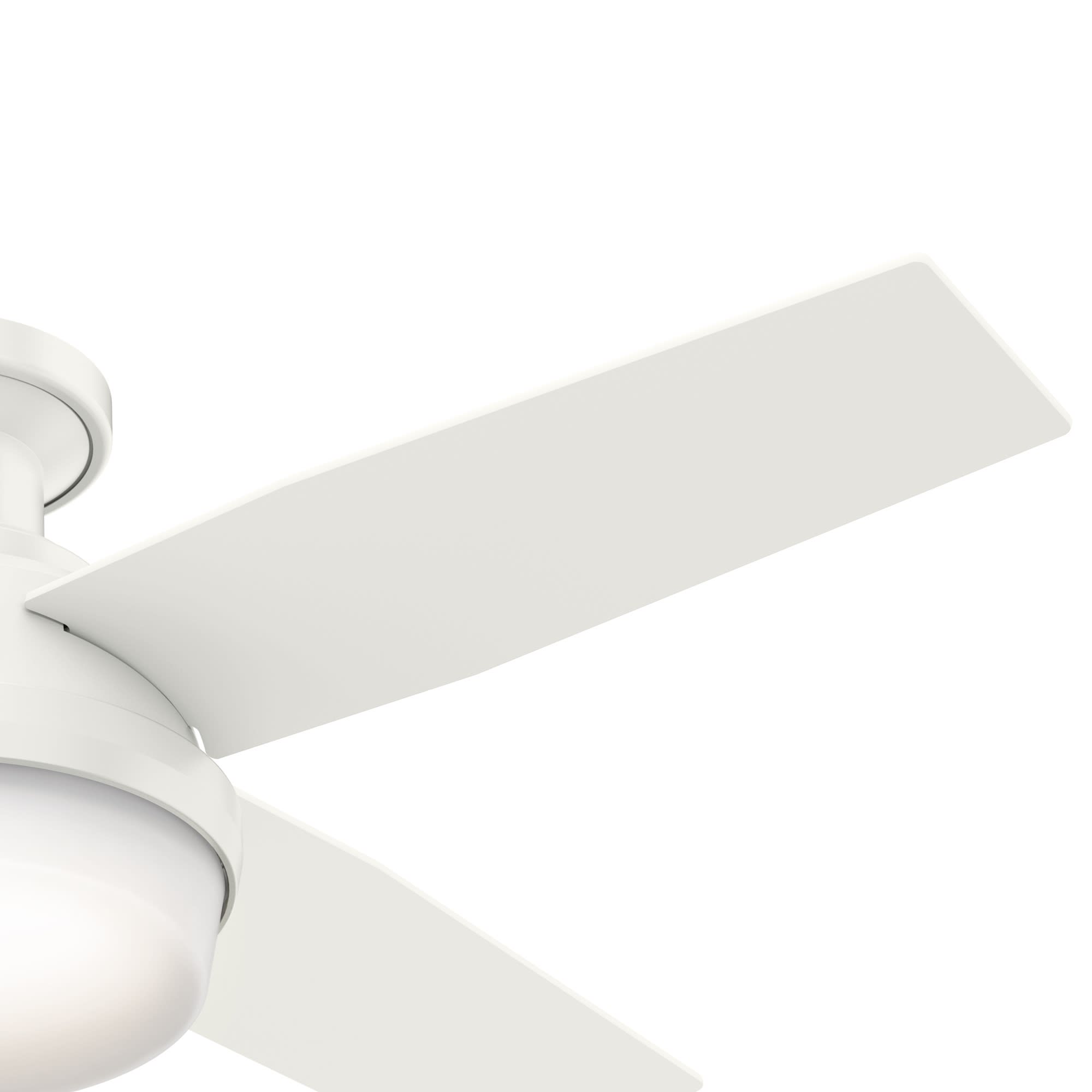 Hunter Dempsey 44 in. Snow White White LED Indoor Ceiling Fan