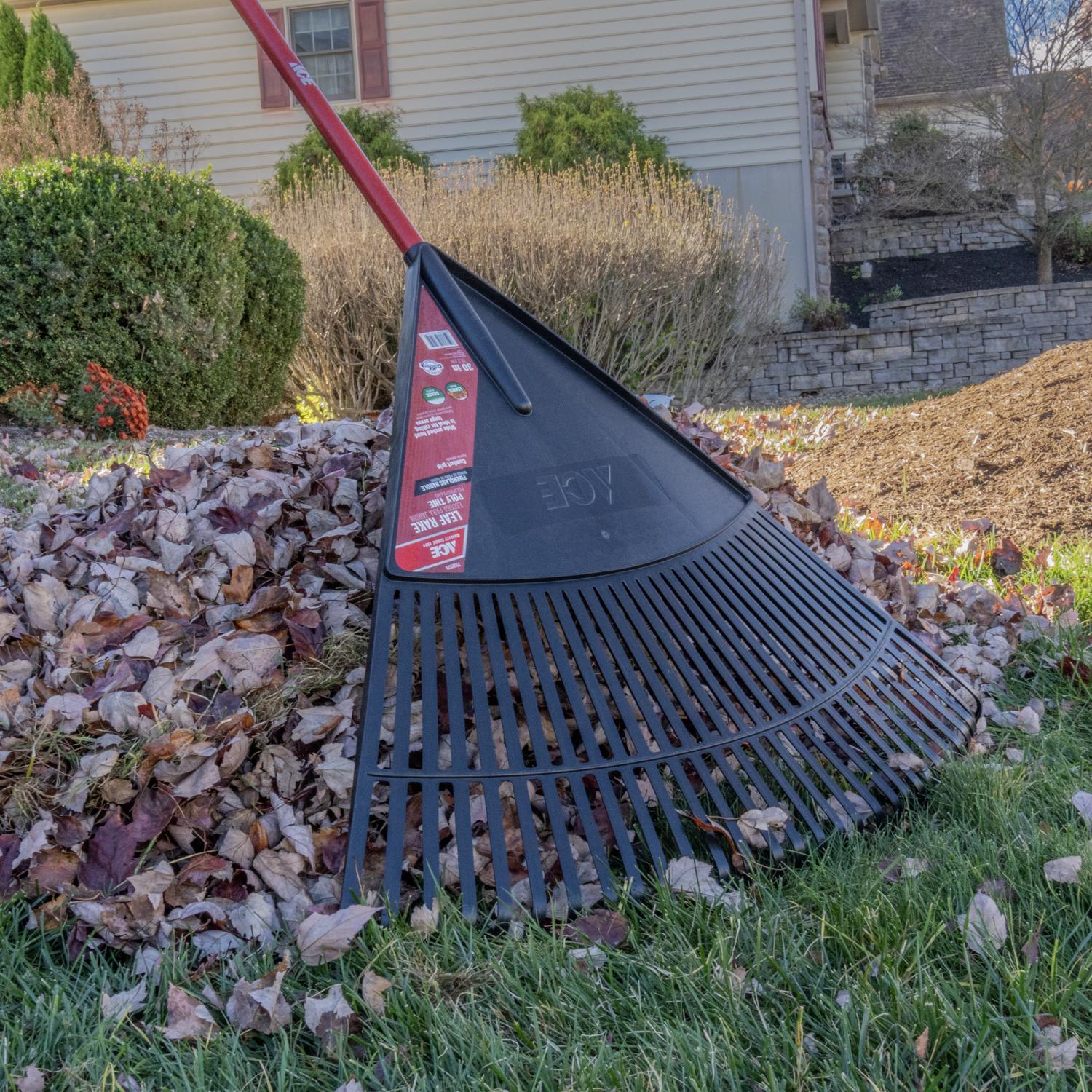 Ace 69.75 in. 30 Tine Poly Rake Fiberglass Handle