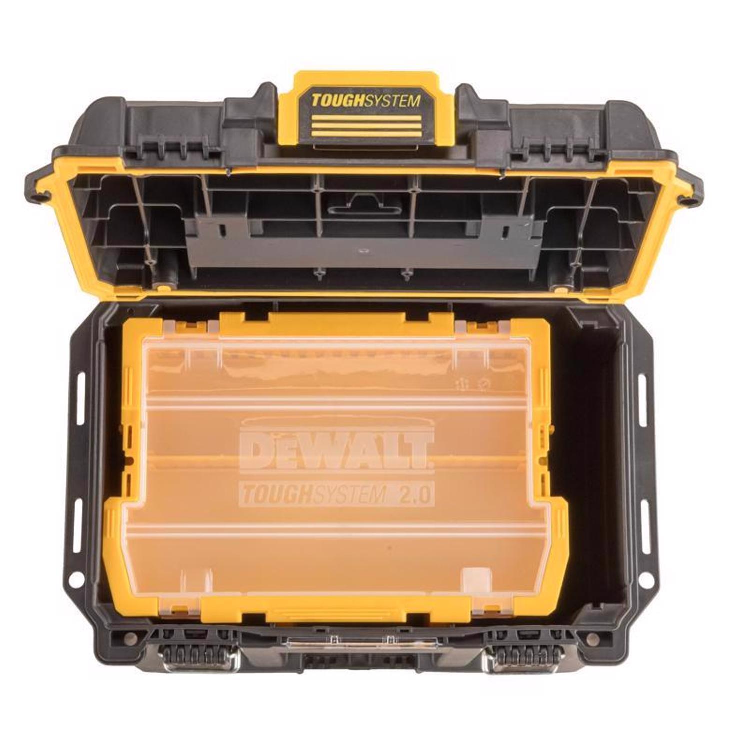 DEWALT ToughSystem 2.0 15.3 in. Deep Half Tool Box Black/Yellow