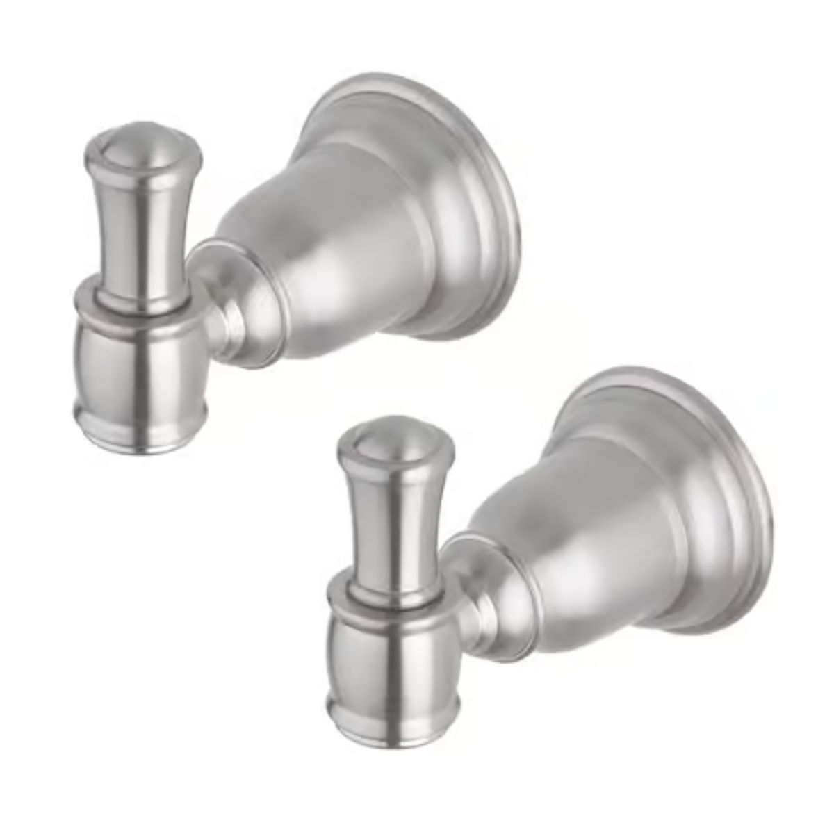 OakBrook Collection Brushed Nickel Silver Double Robe Hook