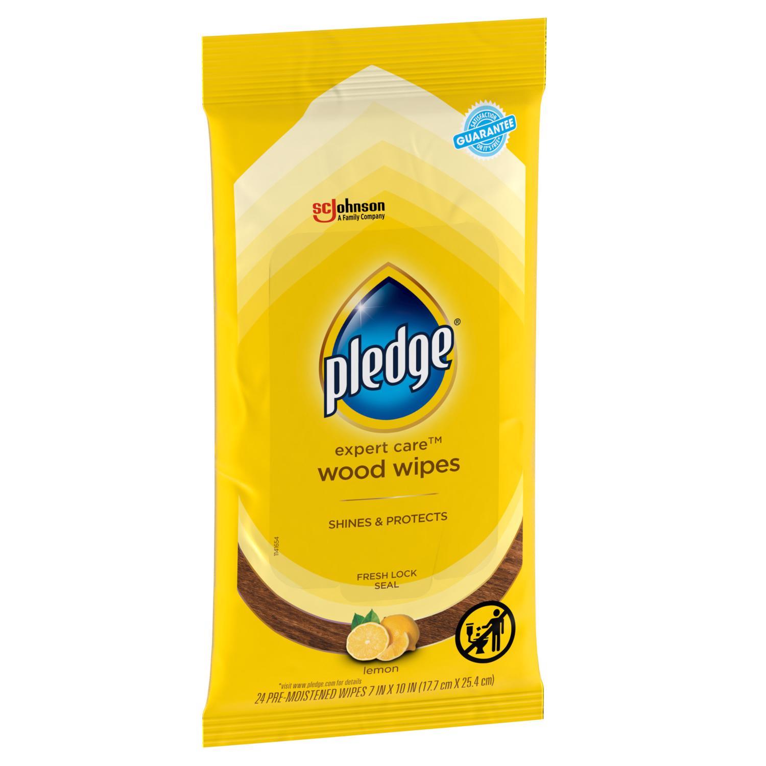 Pledge Lemon Scent Furniture Polish 24 wipes Wipes