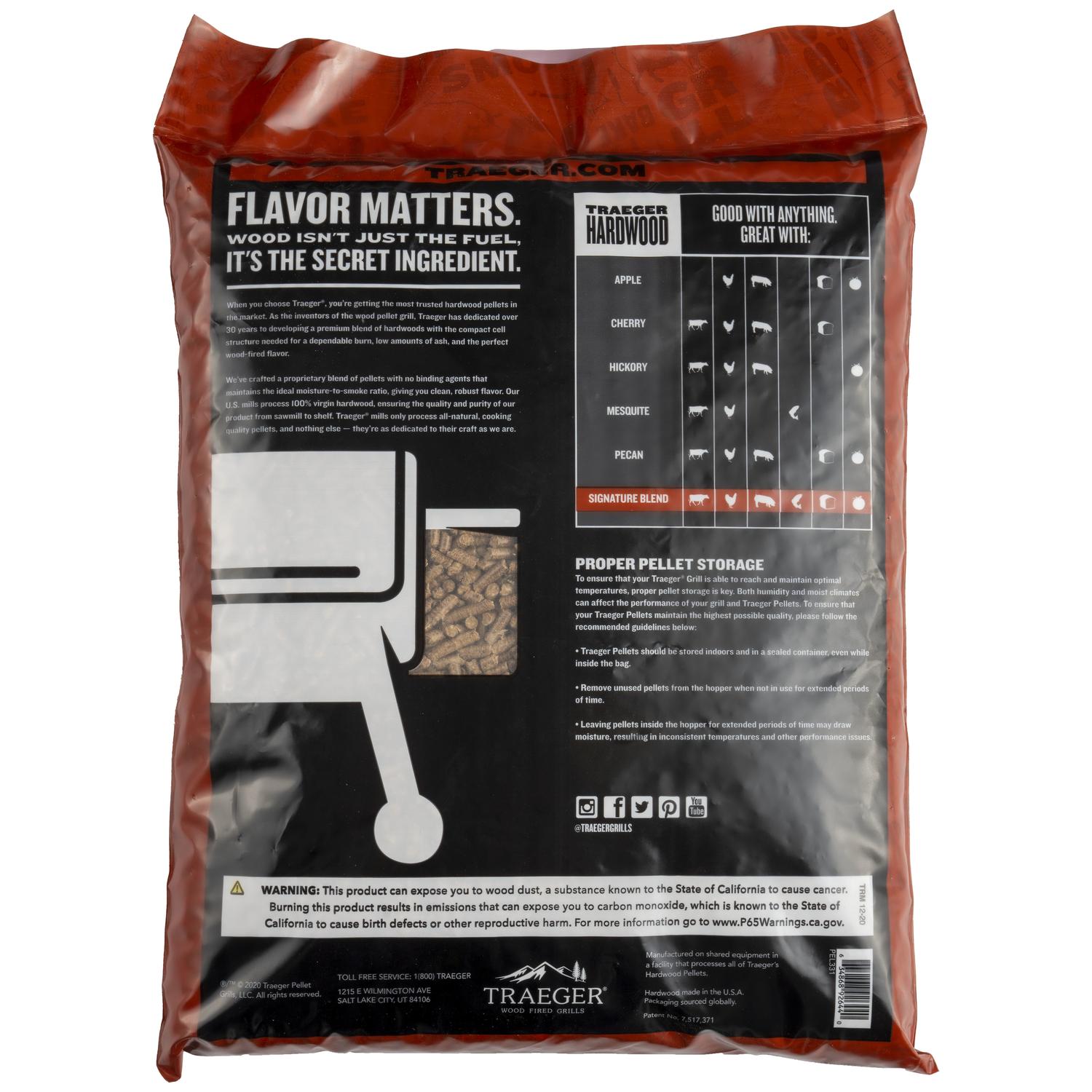 Traeger Signature Hardwood Pellets All Natural Maple/Cherry 20 lb