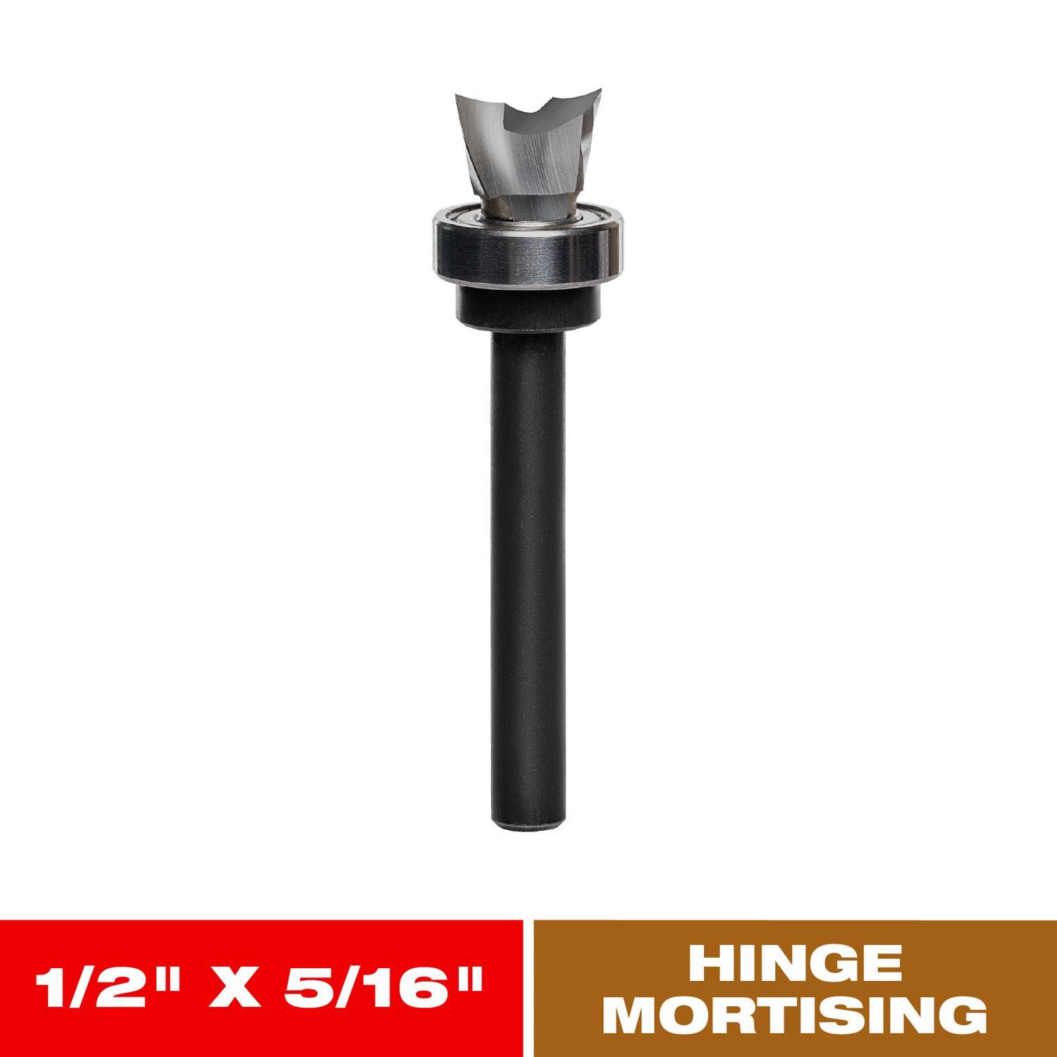 Diablo 1/2 in. D X 2-7/16 in. L Carbide Hinge Mortising Router Bit