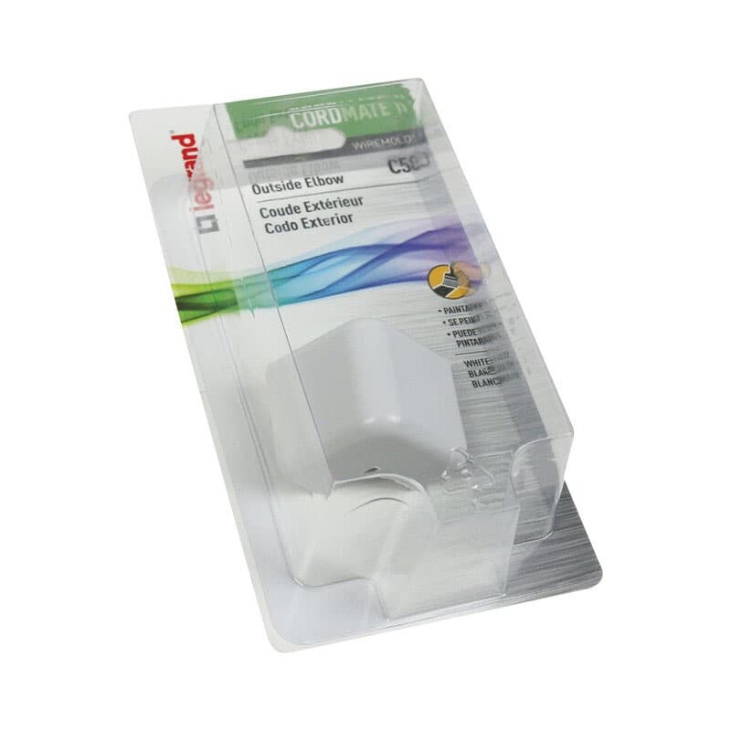 Legrand CordMate 1.13 in. L Electrical Elbow 1 pk