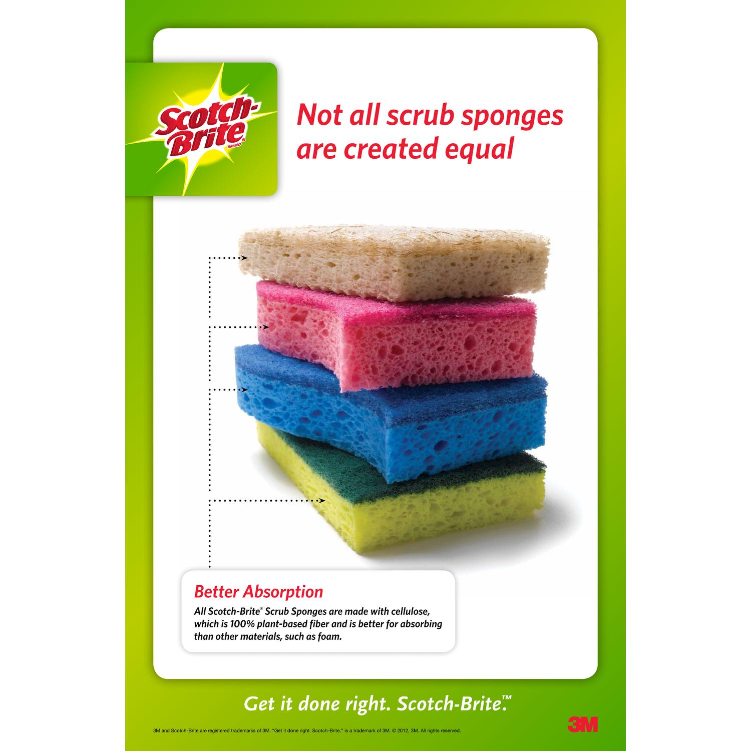 Scotch-Brite Heavy Duty Scrubber Sponge For Pots and Pans 4.5 in. L 6 pk
