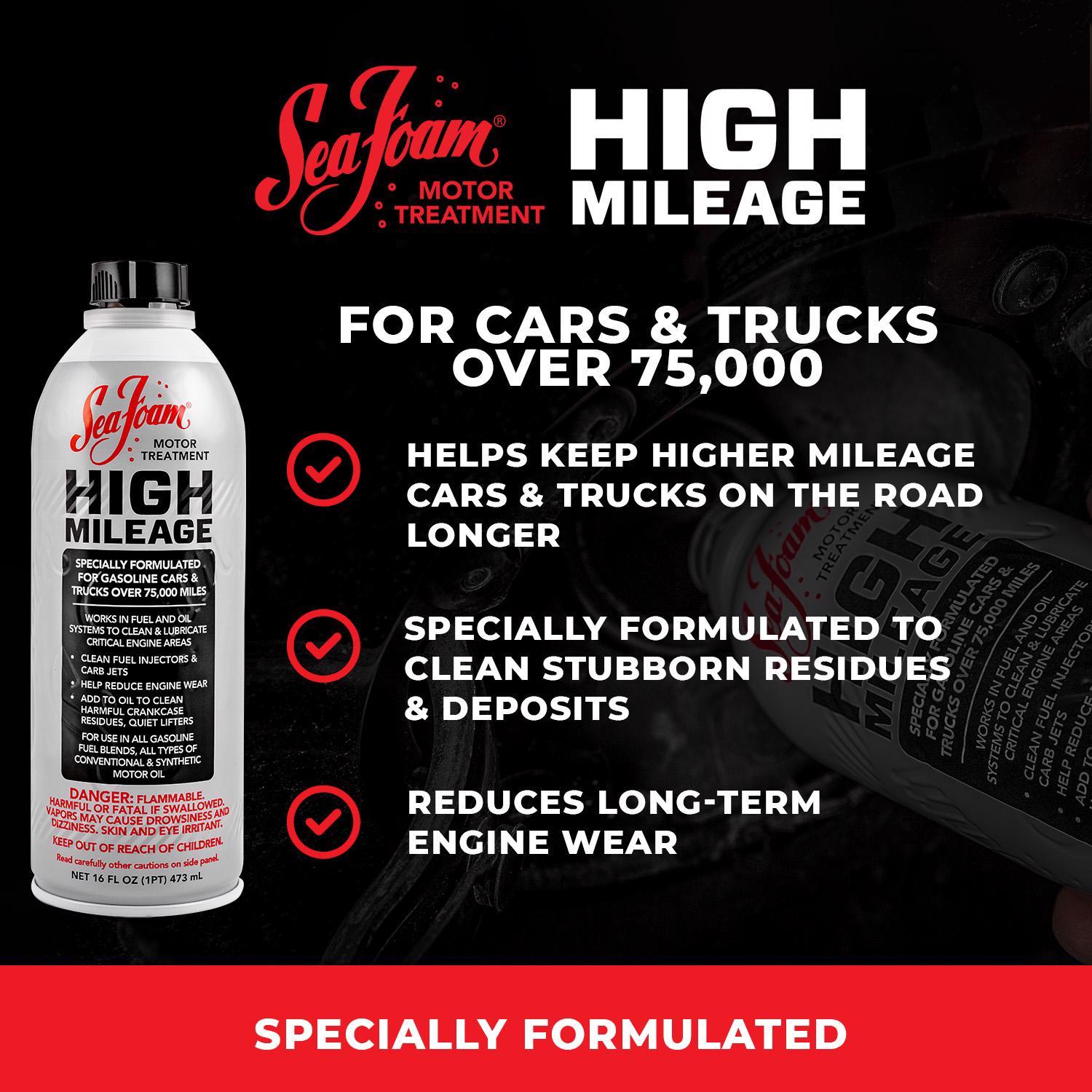 Sea Foam High Milage Gasoline Motor Treatment 16 oz